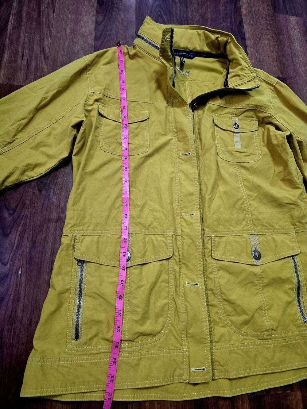 Kuhl Rekon Mustard Jacket Full Zip Hooded Utility Military Moisture-Wick Shacket - Picture 8 of 15